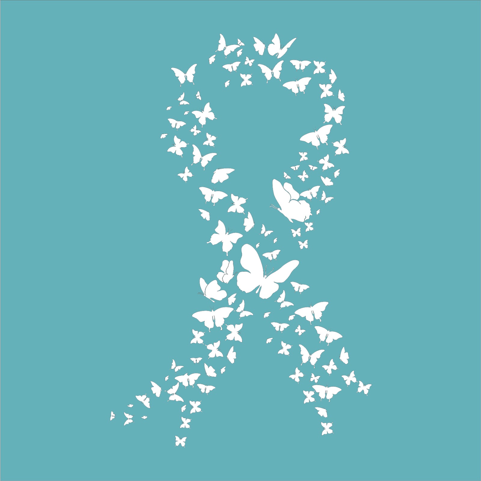 A crafting niche funky fossil  butterfly breast cancer awareness