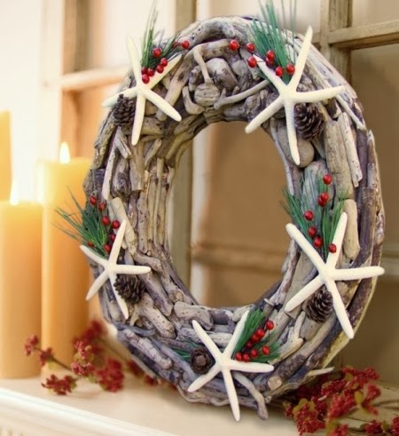 Christmas wreath with greenery