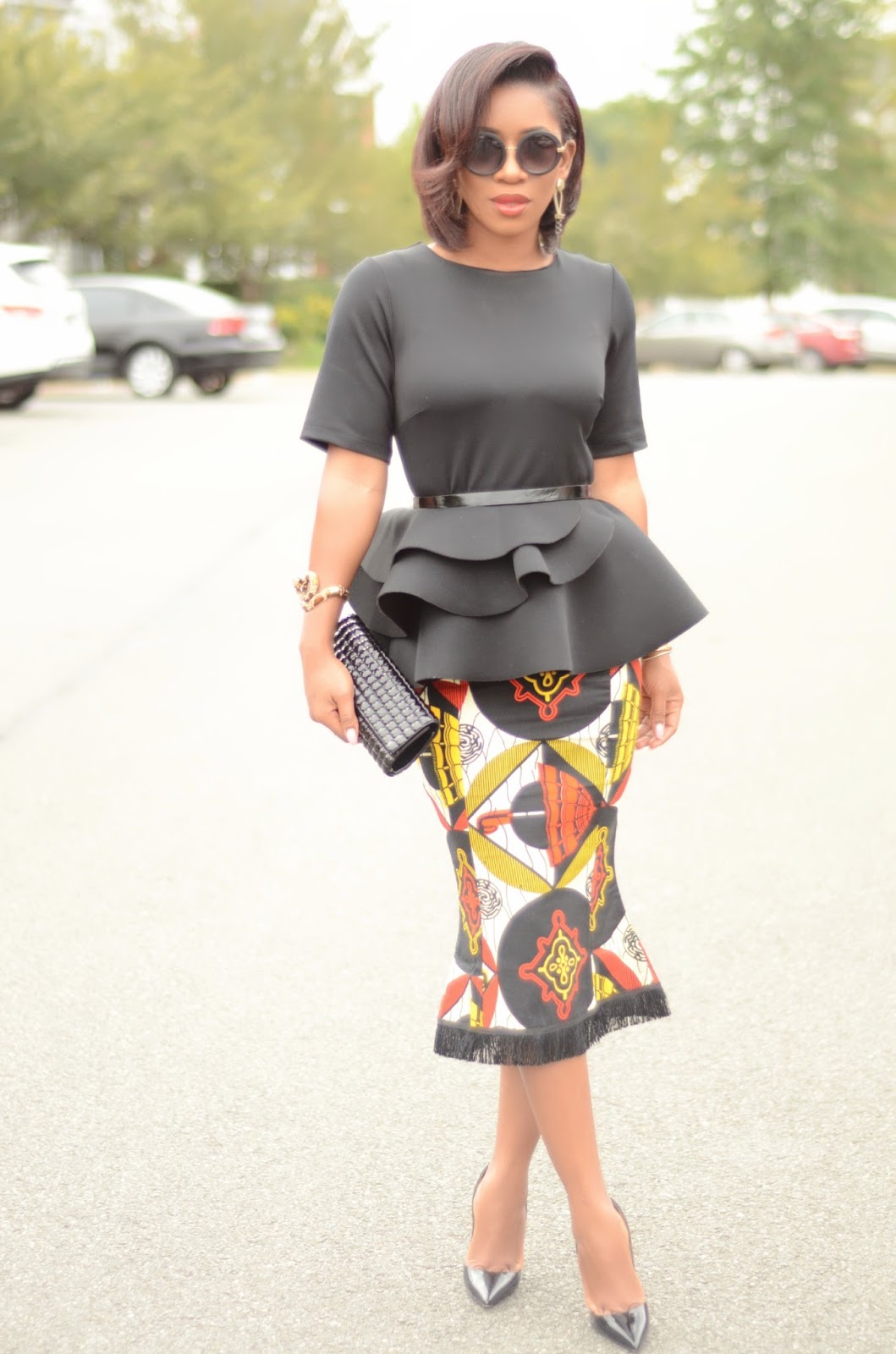 Living My Bliss InStyle: Peplum Top & Ankara Skirt
