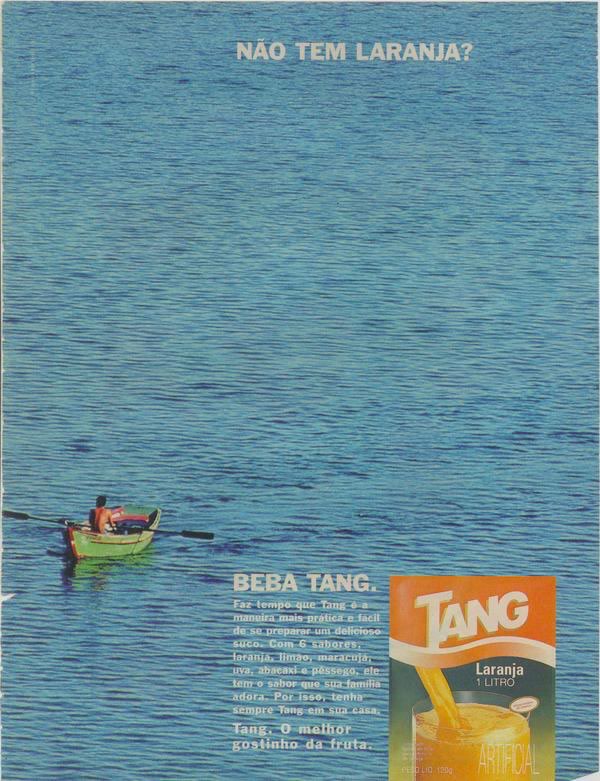 Propaganda do Suco Tang e seus sabores: campanha veiculada em 1995.