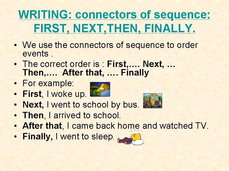 CATCHUP Connectors of sequence (a tip for story telling)