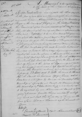 Stormont County, Ontario, Land records of Stormont County, 1798-1877, B: 420, Instrument 608; FHL microfilm 201,747, item 2, image 461.