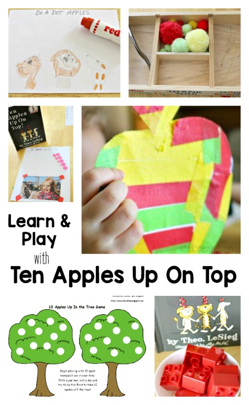 Toddler Storytime Activities for Ten Apples Up on Top School Time