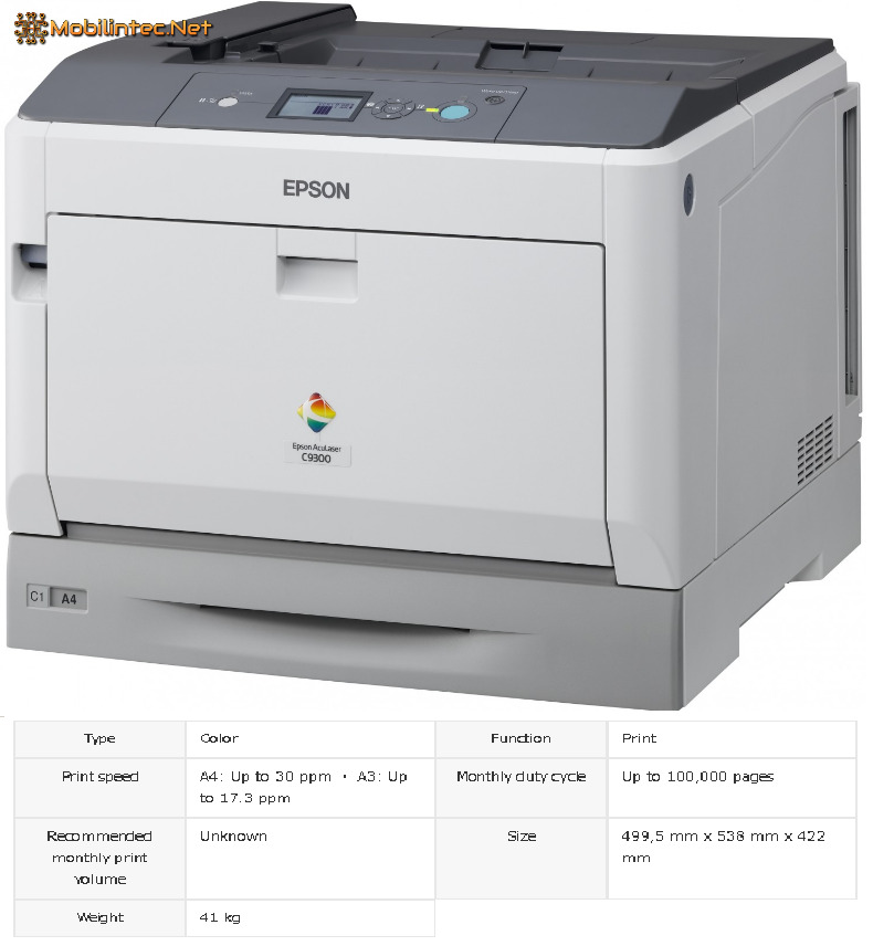 Epson AcuLaser C9300N laser printer