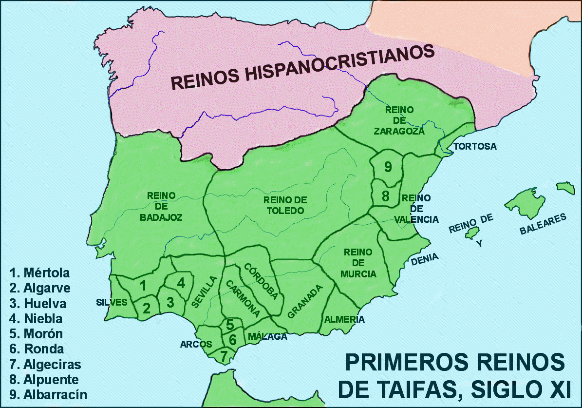 HISTOGEOMAPAS: PRIMEROS REINOS DE TAIFAS, SIGLO XI