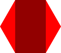 Rectangle in the middle of the red hexagon