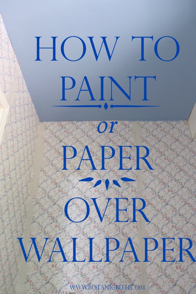 Botanic Bleu How To Paint Over Wallpaper