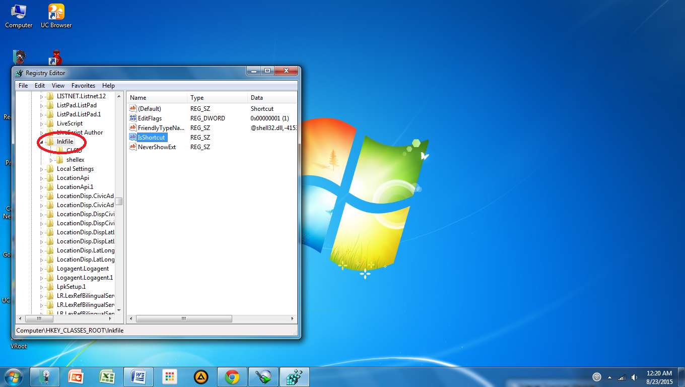 Hkey_classes_root\lnkfile. Cobjectid. лента проводника. Classes root. Windows 7 context menu.