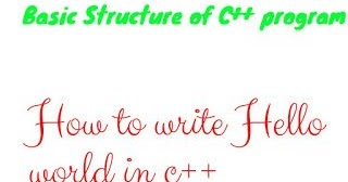 Basic Structure of C++ Program - The Coding Shala