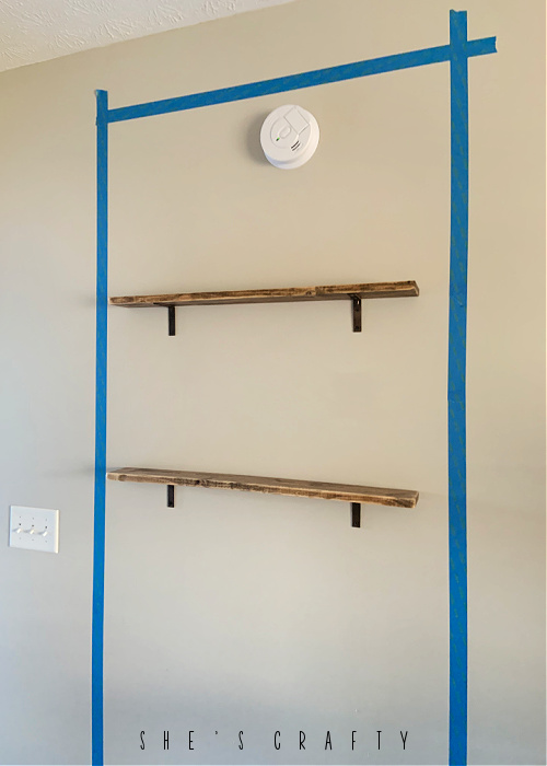 She's Crafty Accent Wall with Sharpie Shiplap and Picture Ledges