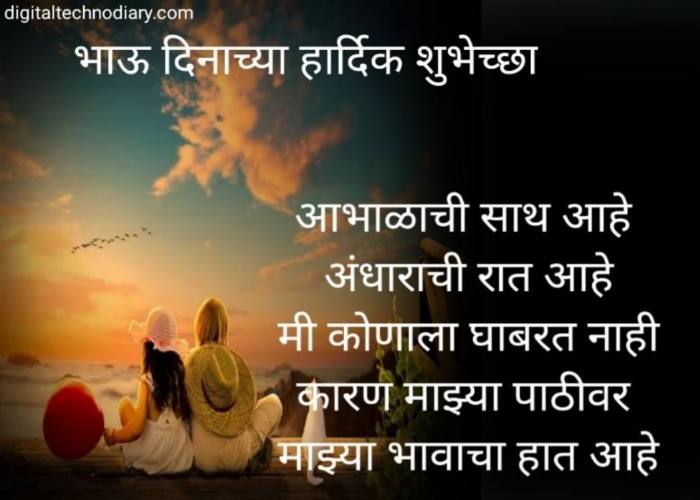 ब्रदर्स डे च्या शुभेच्छा Brothers day quotes , wishes in marathi