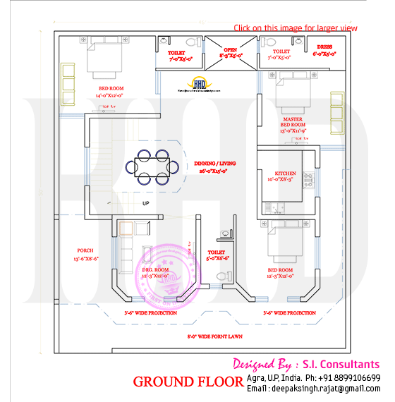 Free ground floor plan