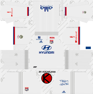 Olympique Lyonnais 2019/2020 Kit - Dream League Soccer Kits