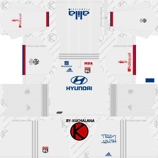 Olympique Lyonnais 2019/2020 Kit - Dream League Soccer Kits