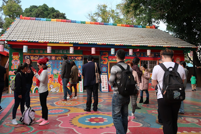 Huge Crowd in Rainbow Village Taiwan