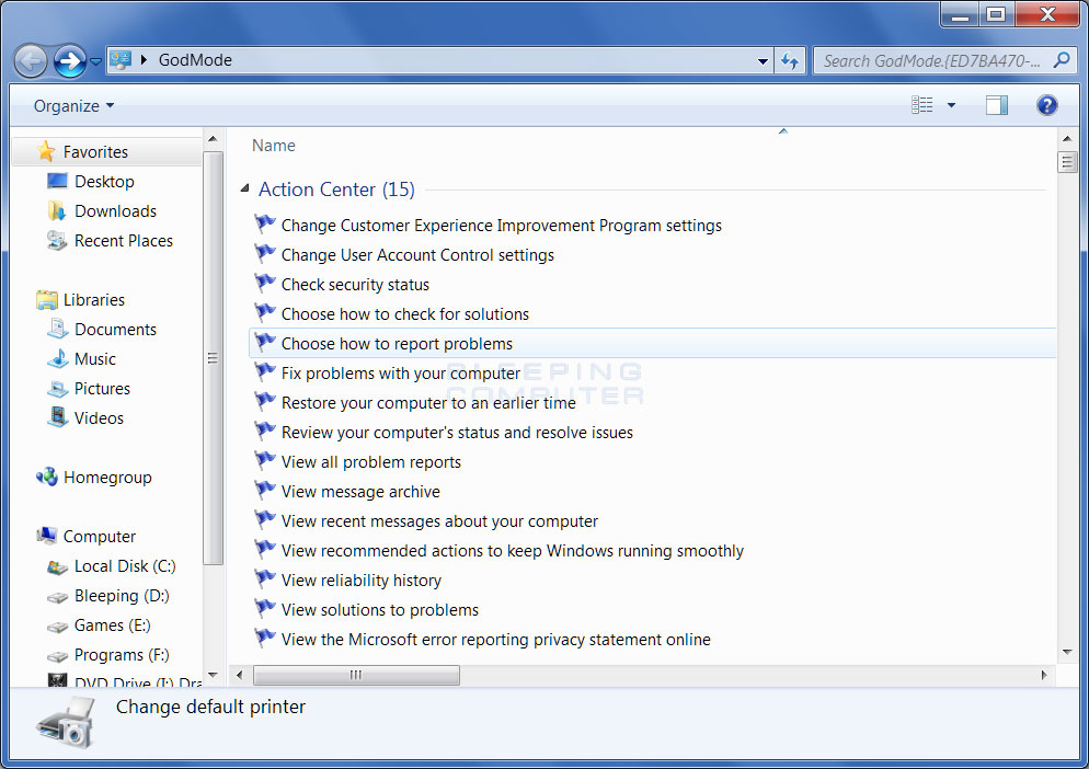 How to enable PC GodMode in Windows With Screenshots Masterpeace tricks