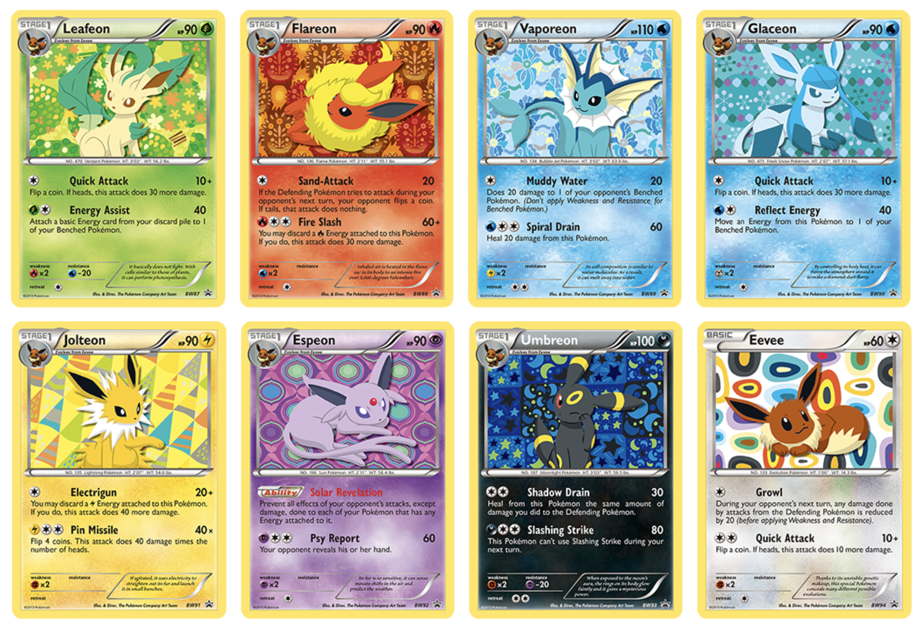 Cartas pokemon negras