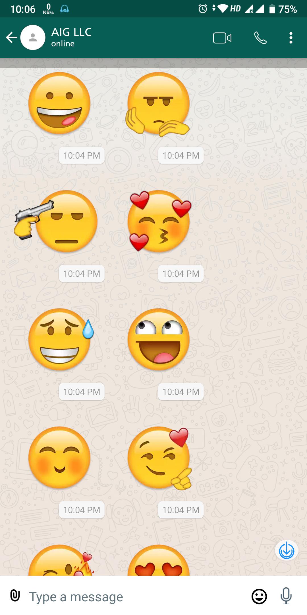 Emoji yang berarti dari setiap hati di WA