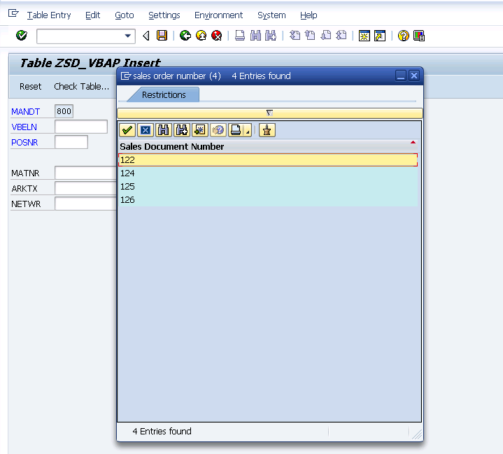 SAP TECH Foreign Key