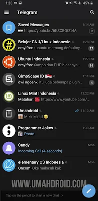 Tampilan Telegram Android Terbaru