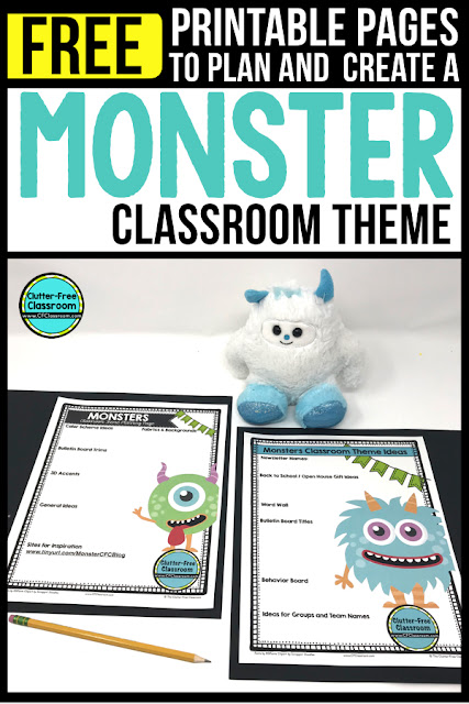 Monsters Themed Classroom Ideas Printable Classroom