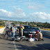 Acidente carro x moto na ponte Newton Navarro causando lentidão na saída da ZN