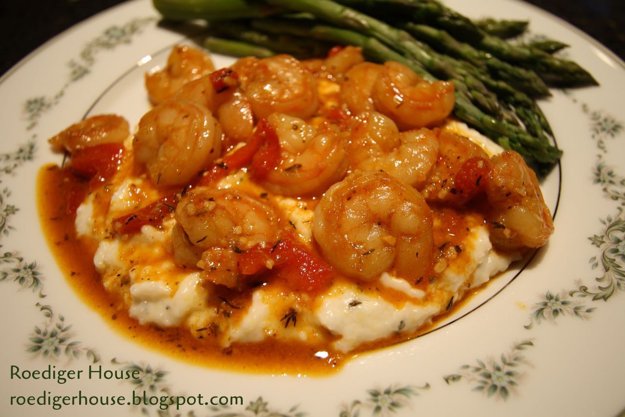 The Roediger House Meal No. 1612 Shrimp and Goat Cheese Grits with