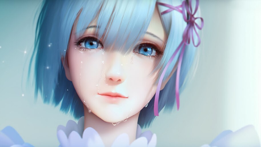 Anime, Girl, Crying, Re:Zero, Rem, 4K, #4.2682