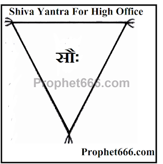 A Hindu Yantra Charm of Lord Shiva to get authority and high office