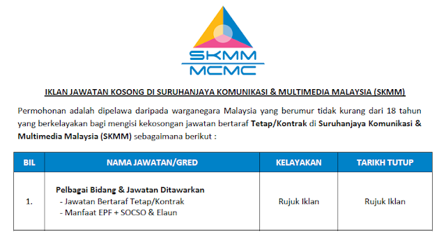 jawatan kosong skmm