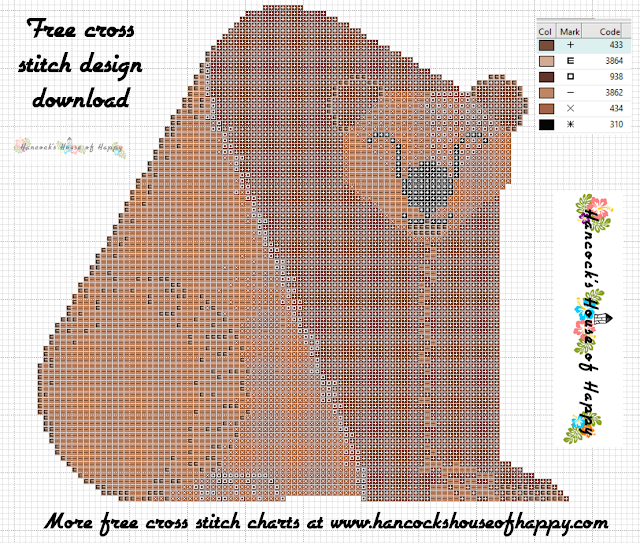 Happy Bear Cross Stitch Design Free to Download PLUS a HUGE Patreon Exclusive