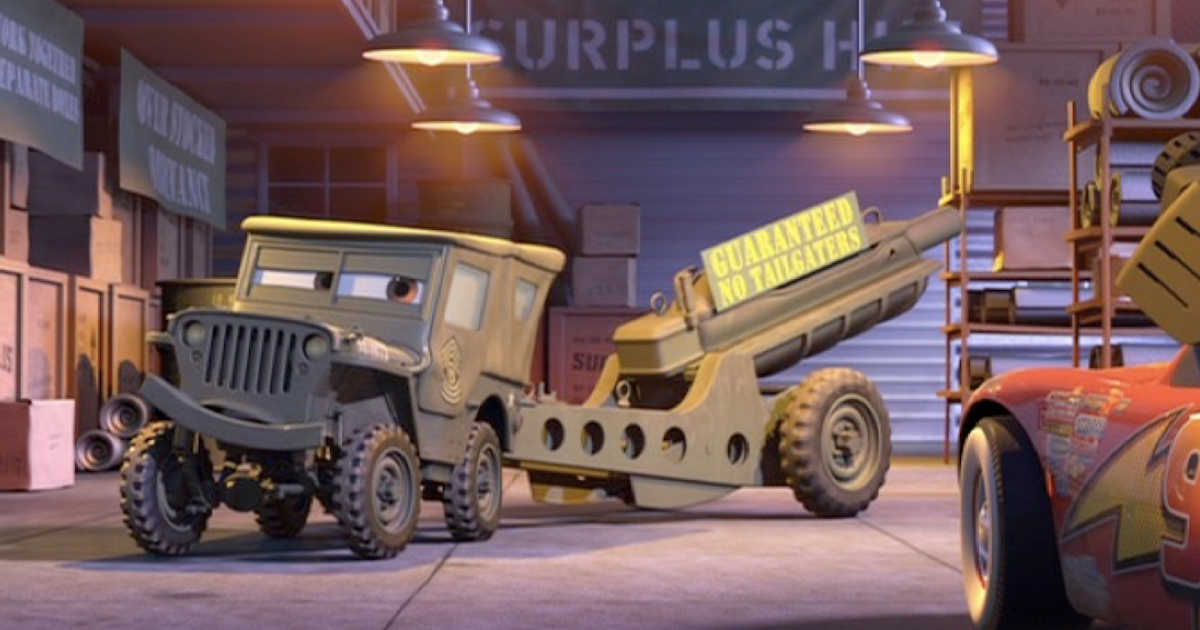 Dan the Pixar Fan Cars Sarge with Cannon