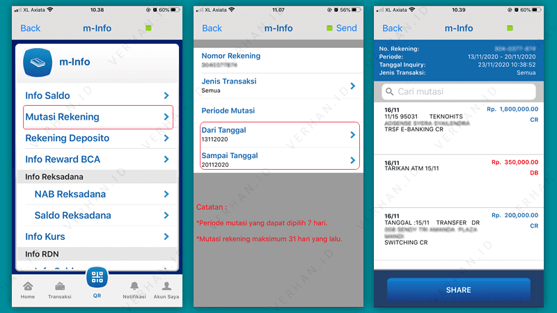 Cara Melihat Bukti Transfer Bca Mobile & Internet Banking