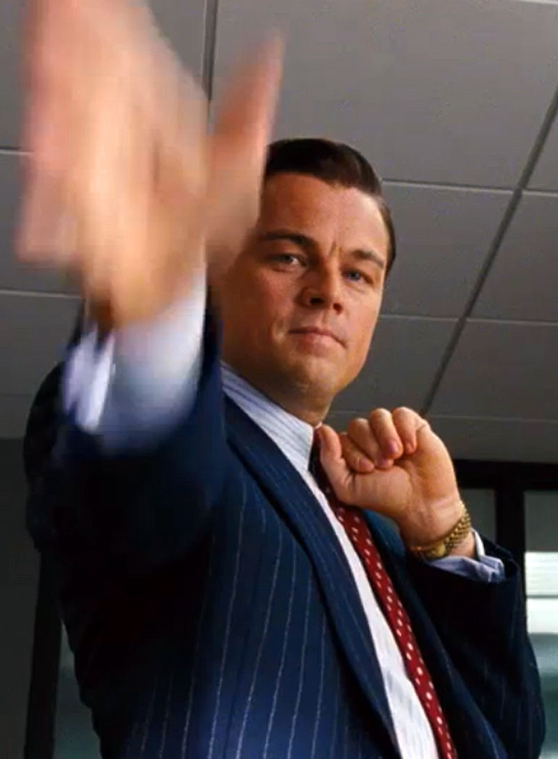 to Leonardo Dicaprio The Wolf Of Wall Street