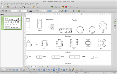 Cara Menggambar Furniture Dasar di LibreOffice Draw Cara Menggambar Furniture Dasar di LibreOffice Draw