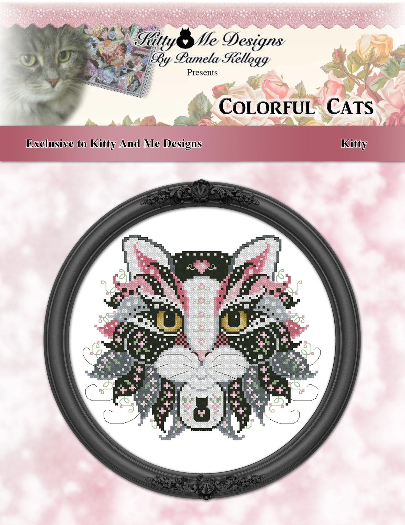 Kitty And Me Designs New Exclusive Colorful Cats Pattern Kitty