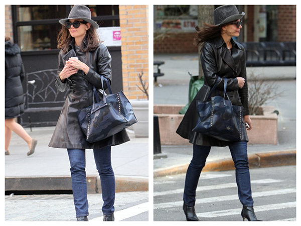 Katie Holmes Highlights Manhattan Street with Her Cat Eye Glasses