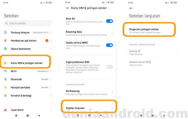 Xiaomi redmi note 7 8 և 9 menu diagnostik internet Xiaomi redmi note 7 8 և 9 menu diagnostik internet