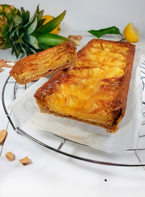 tarte coco ananas sans gluten, sans lactose, allégée