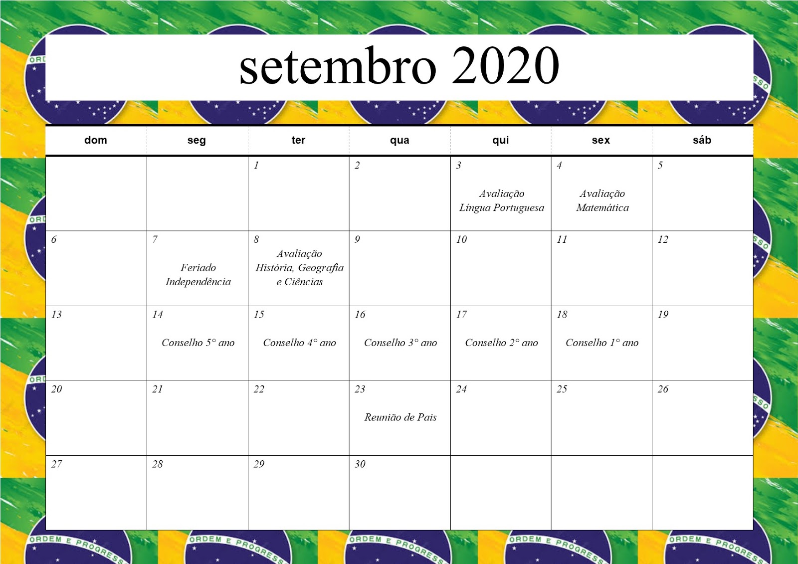 Setembro EMEB Senador Teotônio Vilela Setembro EMEB Senador Teotônio Vilela