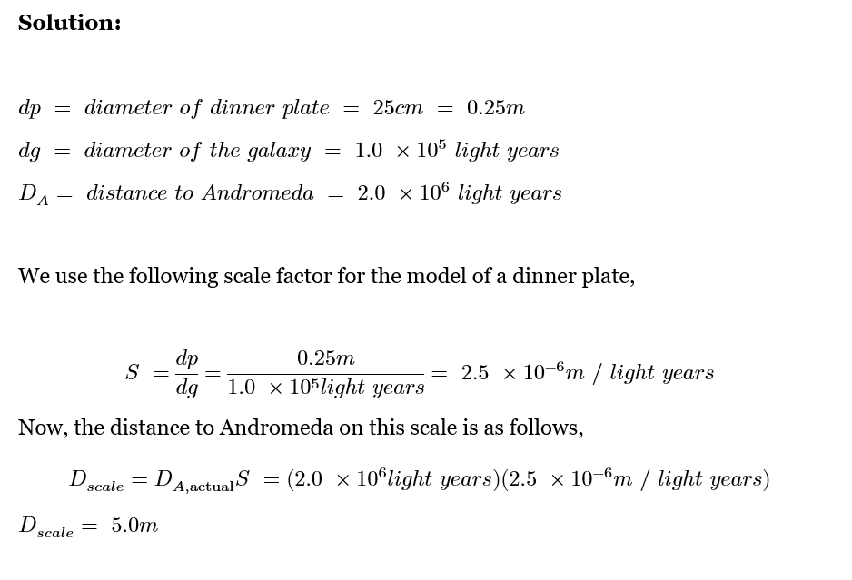 the diameter of our diskshaped galaxy, the Milky Way, is about 1.0 x