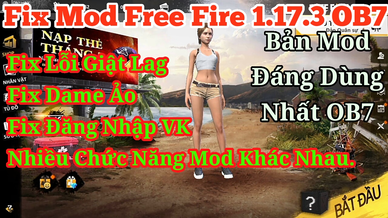 Fix Mod Free Fire 1 17 3 Fix Giật Lag đăng Nhập Vk Dame
