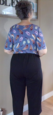 Simplicity 8841 Wide Leg Crop Ponte Knit Pants www.sewplus.blogspot.com