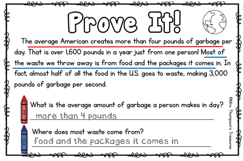 Free Earth Day Reading Comprehension - Classroom Freebies
