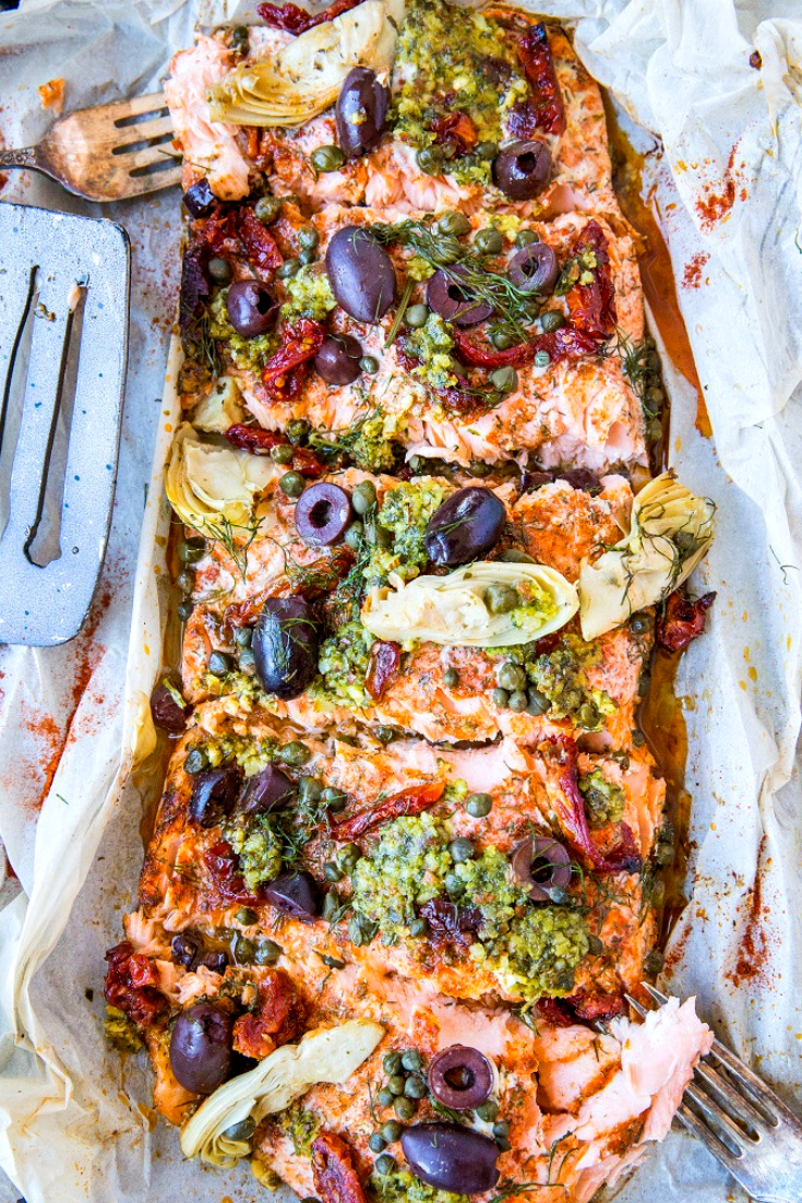 MEDITERRANEAN SALMON IN PARCHMENT PAPER MEDITERRANEAN SALMON IN PARCHMENT PAPER