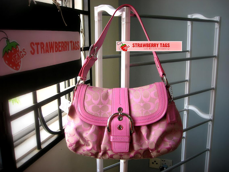 StrawBerry TaGs COACH Soho Pleated Signature Buckle Flap Bag 15203