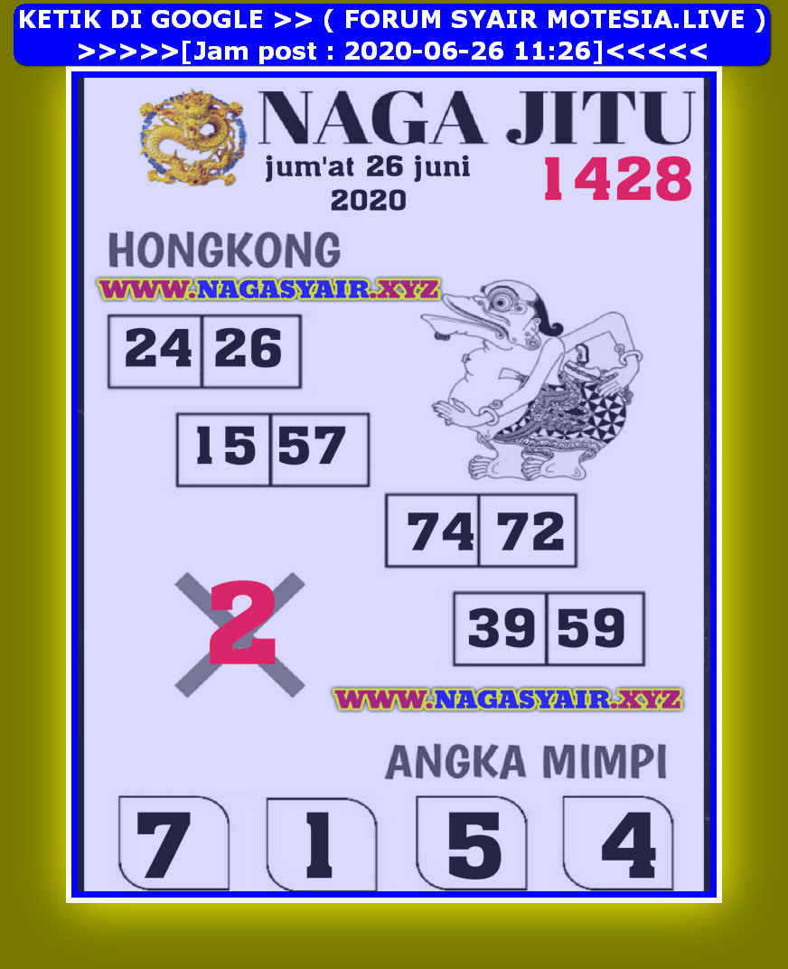 SYAIR HONGKONG 26 JUNI 2020 MALAM INI SYAIR HK SGP SDY