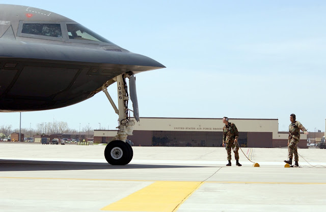 B-2 taxi on the ground.