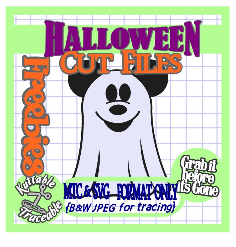 Download The Scrapoholic : Halloween MTC & SVG 25 Days FREE Cut Files! Day # 18 {Mickey Ghost}