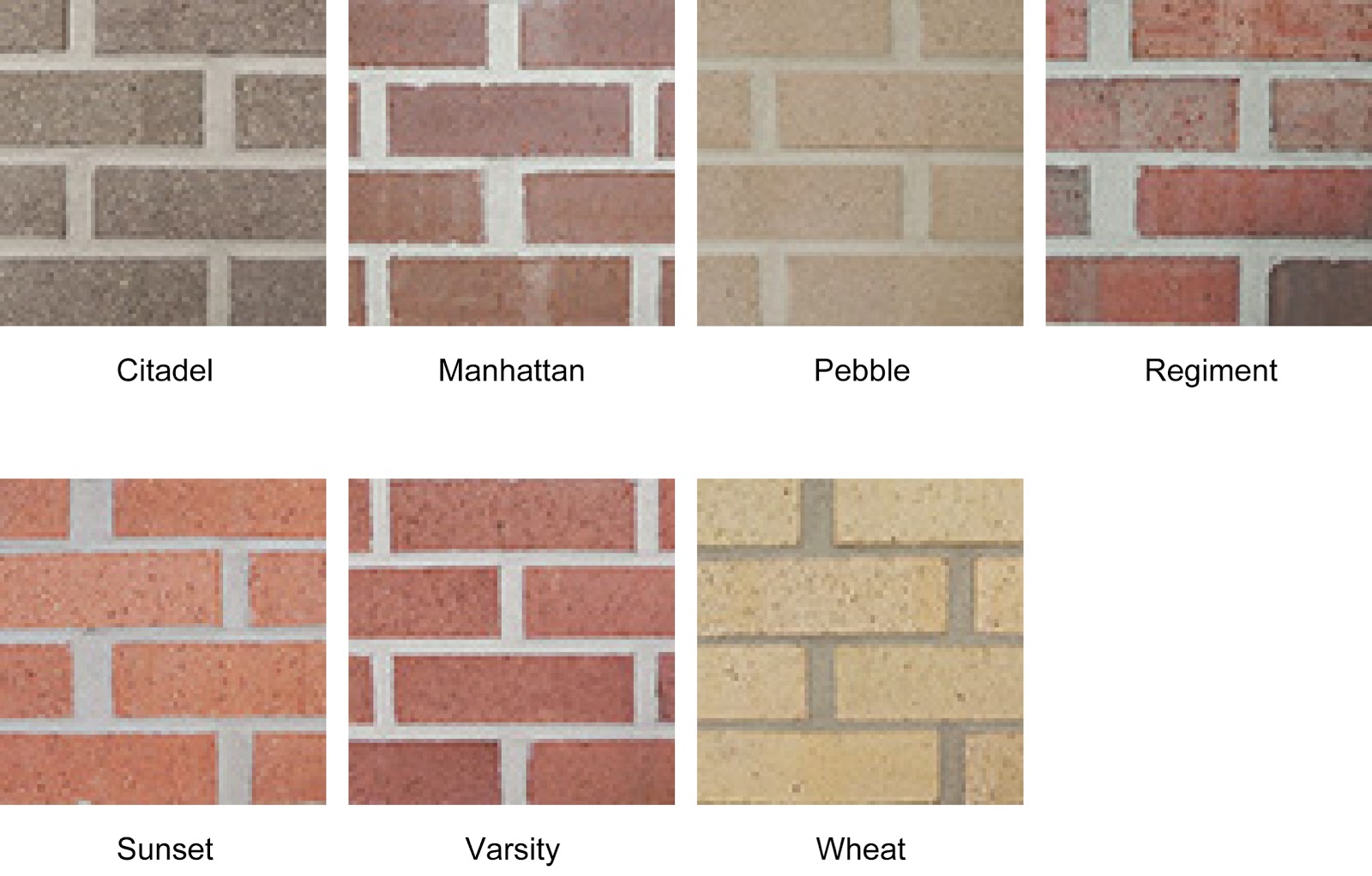 Brick Color Chart